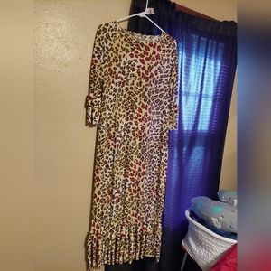 Womans leopard layering dress